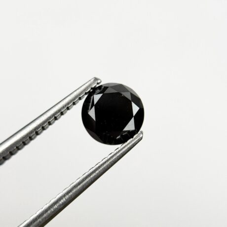 1.47 ct Round brilliant cut black diamond, AAA top quality For Solitaire Engagment Ring
