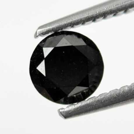 5 mm Round Brilliant Cut Black Diamond in AAA Quality 0.60 Carats
